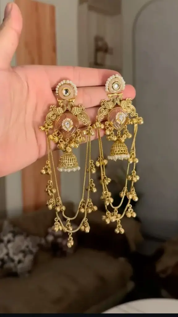 Kashmiri Earrings Golden